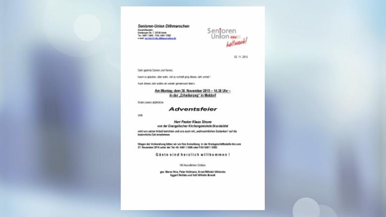 Adventsfeier Adventsfeier