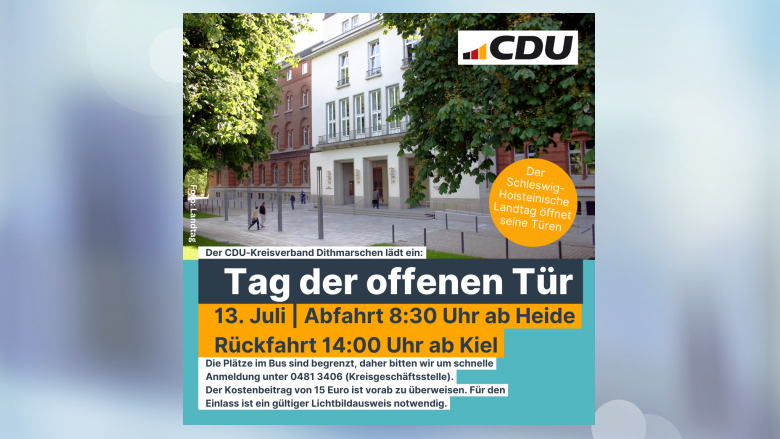 Fahrt zum Tag der offenen Tür im Schleswig-Holsteinischen Landtag